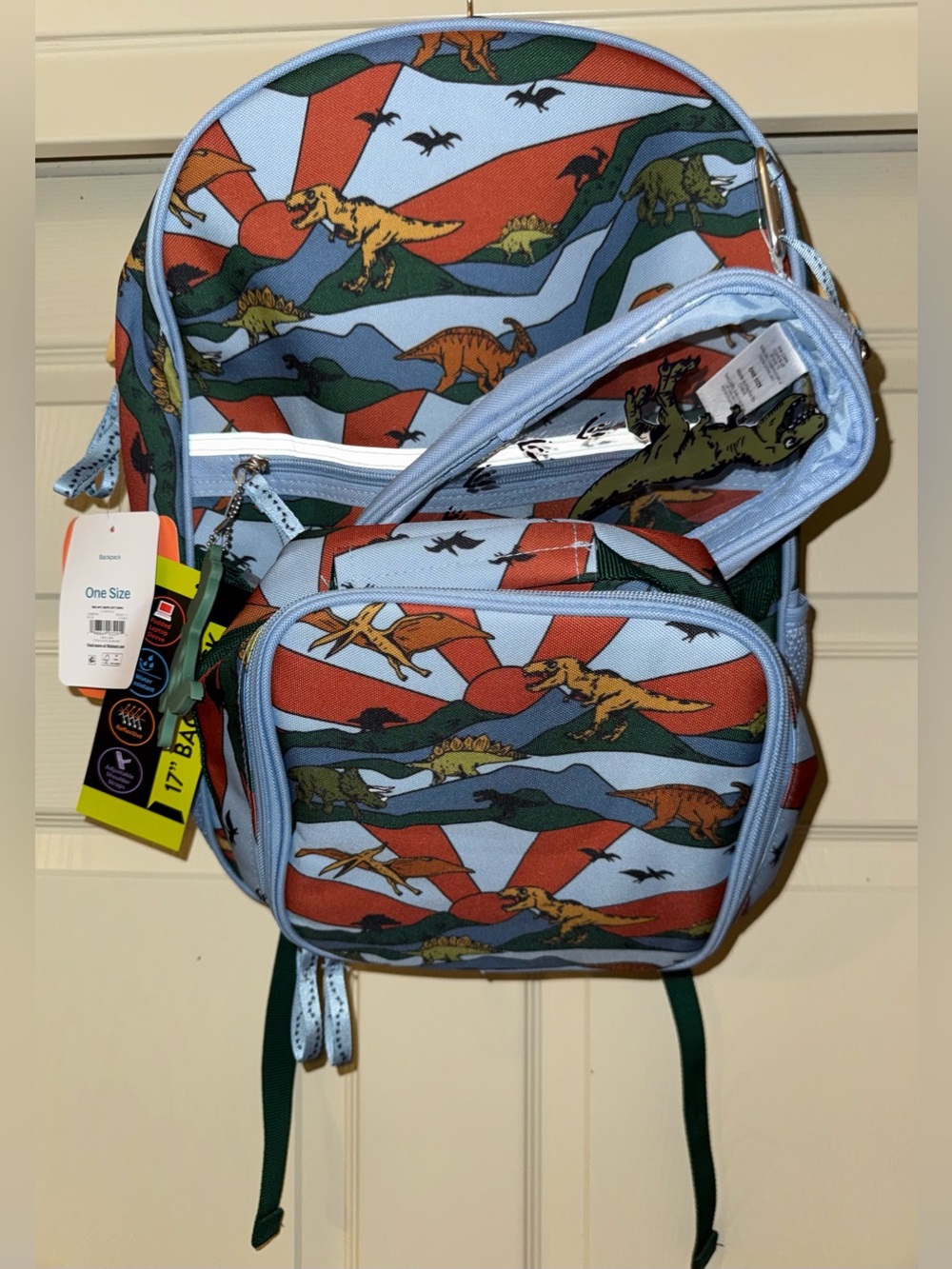 Wonder Nation Kids' Dino World 17" Backpack, Lunch Tote and Pouch Set, 3-Piece